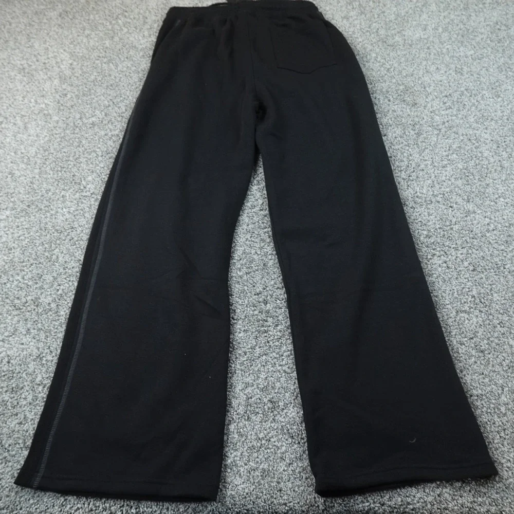 NEW True Religion Sweatpants Mens S Black Baggy Wide Leg Drawstring Jogger Pants